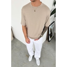 Taş Basic Soft Likralı Relaxed Triko Tişört