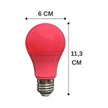 1 Adet Osaka 10w Pembe Işık E27 Duylu Kalın Duy Led Ampul