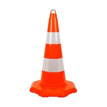 İleri Trafik Pvc Trafik Konisi 52 CM Çift Reflektifli Trafik Dubası