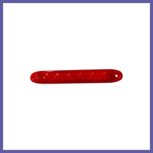 Bezos Kırmızı Parmak Led Dorse Lamba 6 Ledli 13.5 Cm 12-24v Nıda