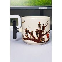 Haikyuu Anime Baskılı Seramik Lüks Kupa 1 Adet T Şeklinde Özel Siyah Kulp Dalga Kulp V5t Çok Renkli