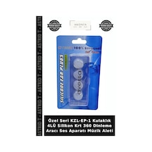 Özel Seri Kzl-ep-1 Kulaklık 4lü Silikon Krt 360 Dinleme Aracı Ses Aparatı Müzik Aleti Çok Renkli