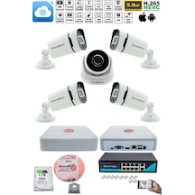 Ip Güvenlik Kamera Seti - 1 İç Mekan , 4 Dış Mekan Kdj-1ın4out-v2