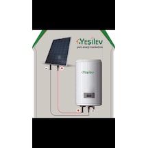 Tek Güneş Paneli İle Çalışan 80 Lt Dc Ve Ac Girişli Termosifon