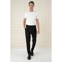 Efor P 1167 Slim Fit Siyah Spor Pantolon Siyah