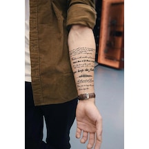 Bearpear Yazılı Geçici Dövme, Yazı Dövmesi, Unisex Tattoo, Vücut Dövmesi