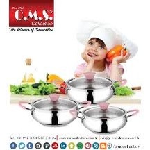 Oms 6 Parça 16-18-20 CM Çelik Sahan Set Silikon Saplı İndüksiyon