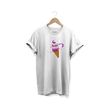 Dondurma Baskılı Beyaz T-shirt Beyaz