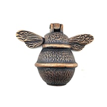 Antika Tarz Dekoratif Pirinç Arı Kapı Tokmağı, Taktak - Küçük, 123x150mm, Antik Diğer