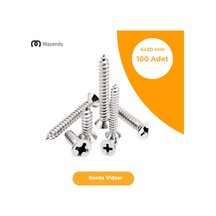 Sunta Vidası Galvanizli 4x30 Mm 100 Adet -
