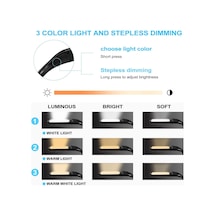 Led Kitap Okuma Işığı Esnek Kitap Boyun Işığı Ayarlanabilir Parlaklık Masa Lambası 3 Renk Okuma Tek Renk