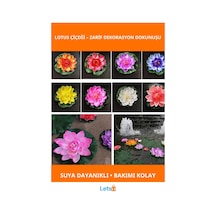 Suya Dayanıklı Dekoratif Yapay Lotus Çiçeği 1 Adet