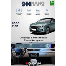 S-dizayn Togg T10f 9h Nano Gösterge & Multimedya Ekran Koruyucu 2'li Set Parlak 2025 Üzeri A+ Kali