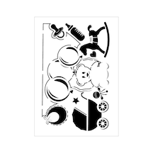 Cadence Çocuk Desen Stencil Şablon 21X30 Kcs-006