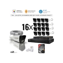 16'lı Ip-5mp-poeli-sesli -gece Renkli- Su Geçirmez- Full Hd-1tb-güvenlik Kamera Seti