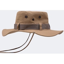Kadın Kahve Güneş Koruyucu Kovboy Safari Şapkası - Standart