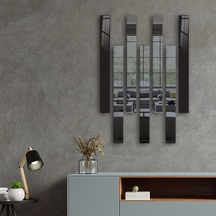 Decorita Dekor Camı | Düz Renk Siyah Cam ve Füme Ayna 7'li Takım Siyah