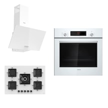 Siemens - Ferre HB012FBW1T - SS036 - D087 Beyaz Ankastre Set
