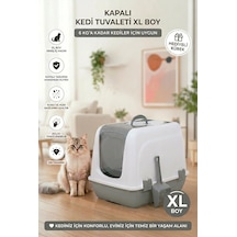 Tr Flex Kapalı Kedi Tuvaleti 37,5 X 50 X 40 Cm, Xl Boy, Kum Kürek Hediyeli