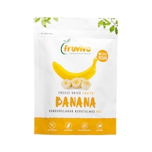 Fruvivo Dondurularak Kurutulmuş Muz 30  G Freeze Dry Muz Cipsi Şeker İlavesiz %100 Doğal Vegan Atıştırmalık