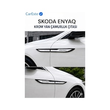 Skoda Enyaq Uyumlu 4 Parça Krom Yan Çamurluk Çıtası
