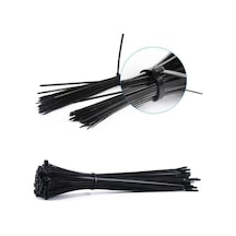 Siyah 3.6x200mm Plastik Cırt Kelepçe 100pcs 4915