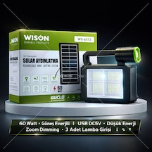 Güneş Enerjili Wison Ws 6572-çok Amaçlı Aydınlatma Bej - Siyah