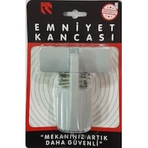 Pimapen Alüminyum Kapılar İçin Hırsızlara Karşı Levyeyle Açılmayı Önleyici Lüks Emniyet Kancası Kilidi - Gri