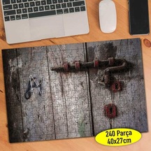 Eski Tahta Kapı Kilidi Nostalji 240 Parça Puzzle Yapboz-52348839