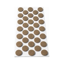 Yapışkanlı Keçe Ped, Kahverengi, Yuvarlak, Sandalye Koltuk Ayağı İçin, Zemin Koruma, Gürültü Önleme 24mm 6395751