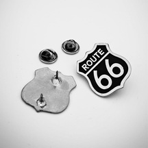 Route 66 Motorcu Rozet Gümüş