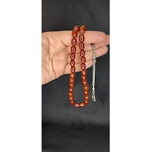 Çubuk Kehribar Tesbih Kapsül Kesim Sarı Renk T-321