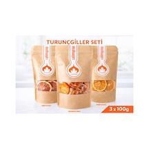 Turunçgiller Meyve Kurusu Seti 3x100g Portakal Mandalina Greyfurt