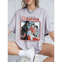 Noıssey Urban Pop Graphic Kadın Tişört Koleksiyonukod 5588 Gri