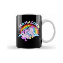 Mamacorn Cute Unicorn Mom Unicorn Loving Mama Kupa Bardak Porselen Karışık