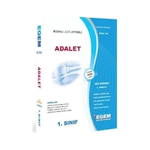 Egem Aöf Adalet 1. Sınıf Bahar Kitabı