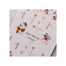 Nailist Floral Çiçekli Seri - Altın Yaldızlı Yapışkan Tırnak Sticker Nail Art Tırnak Dövmesi 30630312