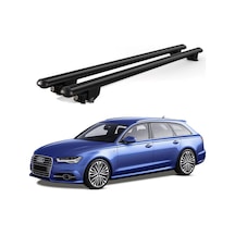Kanca Audi A6 Avant 2012-2018 Uyumlu Siyah Kilitli Ara Atkı 120cm Port Bagaj Tavan Barı