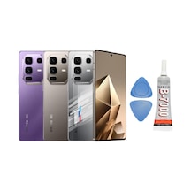 İnfinix Note 50 Pro Plus Siyah Arka Cam Batarya Pil Kapağı Telefon Arka Kapak Yapışkan Beraber