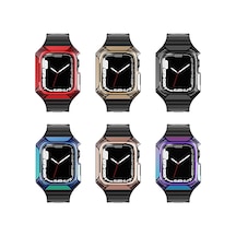 Watch 7 45mm Uyumlu Krd-88 Sert Pc Kasa Koruyuculu Uyumlu Zore Kordon-mavi