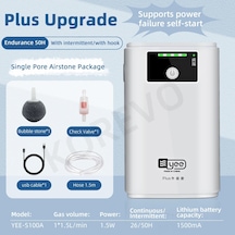 Akvaryum Balık Tankı Oksijen Pompası Şarj Çift Amaçlı Hava Pompası Usb Lityum S100a Stone