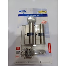 Yuma 68 Mm Çelik Kapı Kilidi Silindir Barel 2 Li Set