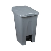Safell Plastik Pedallı Çöp Kovası 70Lt Çöp Konteyneri Gri