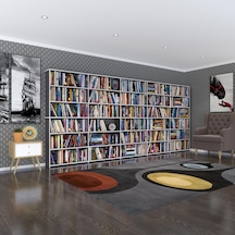 Kenzlife Kitaplık Süper Ga Gri 180 400 19 6 Katlı 5 Bölme Çift Bölme Opsiyonlu Ofis Mutfak Banyo Dolabı Arkalıksız Beyaz