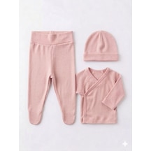 Ciccim Baby 3lü Set Zıbınlı Modal Somon Koyu Pembe