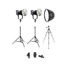 Cobac 300 Stüdyo Işığı 2 + 3 Mt Işık Ayağı 2 + 307 Tripod + V6 Mikrofon Işık Seti