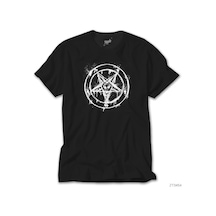 Pentagram Splash Siyah Tişört Siyah