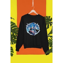 Magors Stıl-x Sonıc Baskılı Çocuk Sweatshırt Siyah