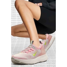 Nike React Run Flyknit Walk Runnig Shoes Yürüyüş Koşu Ayakkabısı Pembe Pudra Pembe Yeşil