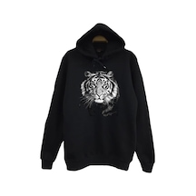 Kaplan Baskılı Sweatshirt Siyah Kaplan Baskılı Sweatshirt Siyah